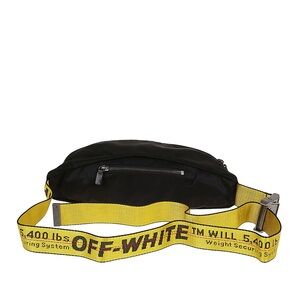 Unisex Authentic OFF-WHITE black logo Fanny pack